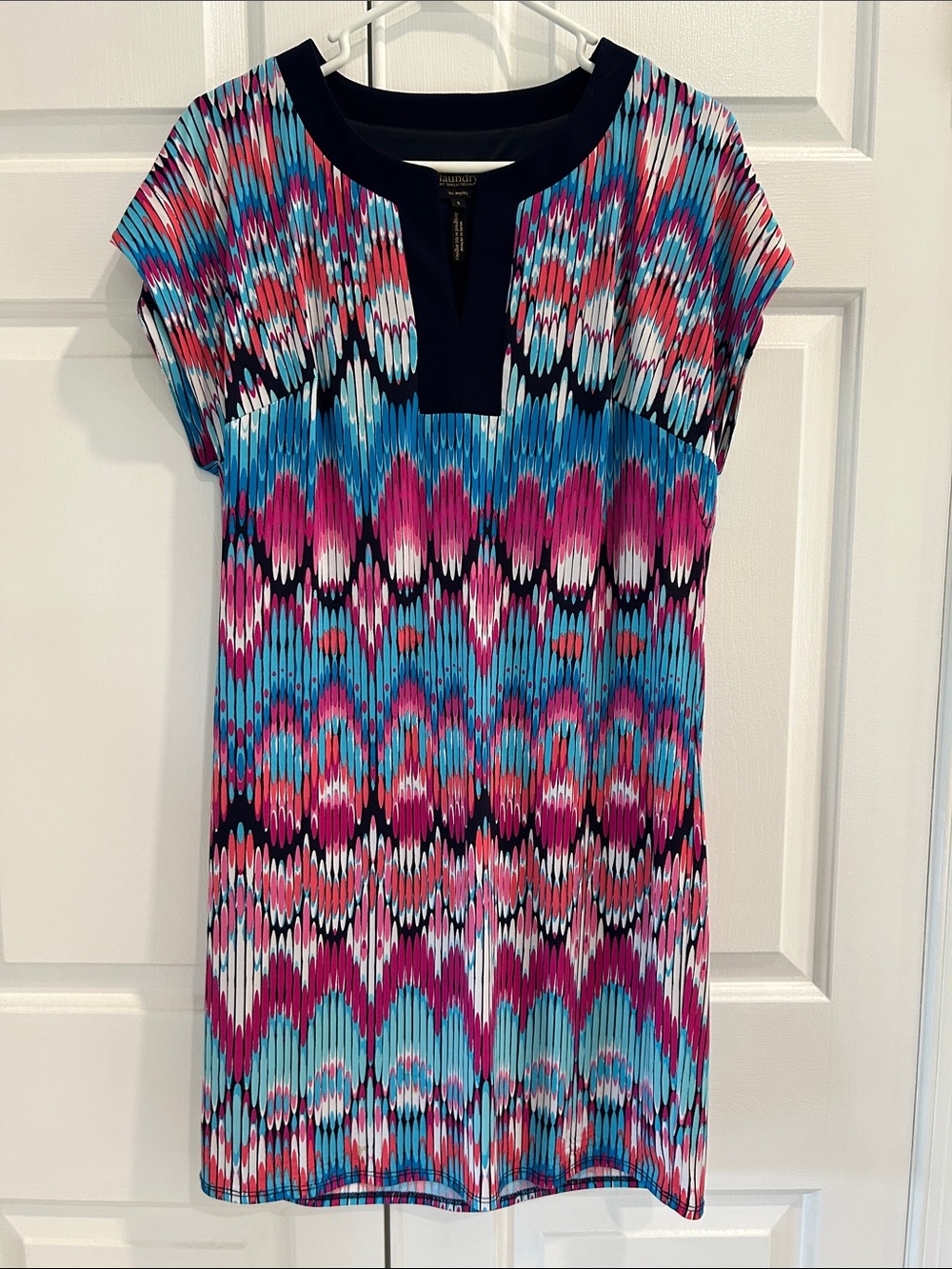 Shift Dress in Turquoise &